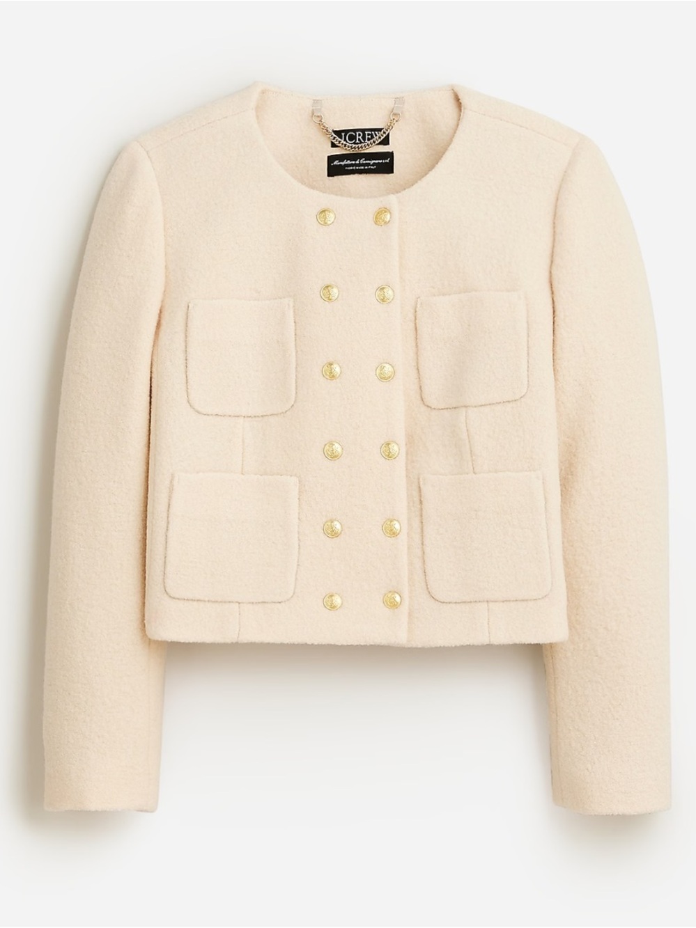 J.CREW Double-breasted lady jacket in Italian boiled wool